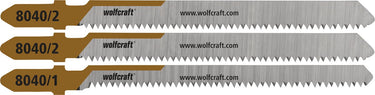 Wolfcraft - laminaat decoupeerzaagbladen - 3 stuks - decoupeerzaagblad voor fijne rechte en bochtensneden zagen - 8040000