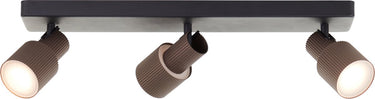 Brilliant cadiz - plafondspot - gu10 3x5w - 3000k - zwart koper