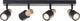 Brilliant pini - plafondspotbalk - gu10 max 4x10w - zwart hout