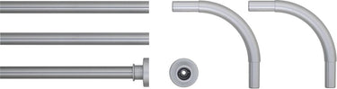 Sealskin douchegordijnstangset mat aluminium