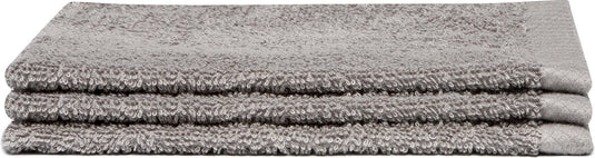 Seahorse washand pure - set 3 stuks - cement