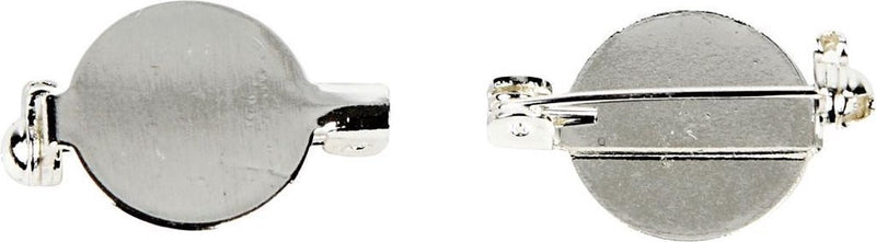 Load image into Gallery viewer, Creativ company creotime broche speld 20 mm zilver 5 stuks

