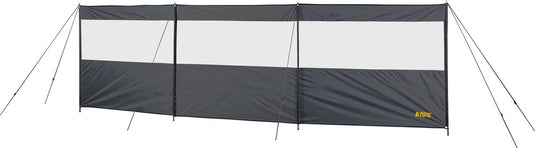 Abbey camp windscherm met raam - polyester - 5 meter - grijs