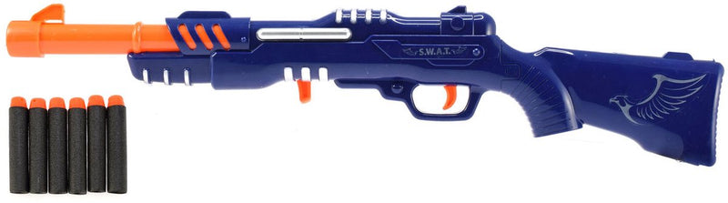 Load image into Gallery viewer, Toi-toys politie geweer blauw met 6 foampijlen

