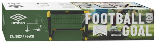 Umbro voetbaldoel - voetbalgoal 50 x 44 x 44 cm - voetbal goal opvouwbaar - makkelijk op te bergen - voetbal training doel voor kinderen en volwassenen - kunststof - zwart geel