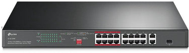 Tp-link tl-sl1218p netwerk-switch unmanaged gigabit ethernet (10 100 1000) power over ethernet (poe) 1u zwart