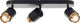 Brilliant covelo - plafondspot - gu10 3x5w - 3000k - zwart goud