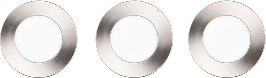 Trio himal - inbouwspot - nikkel mat - incl. 3x smd 3,5 w - plafondbevestiging - helderheid instelbaar - dip - schakelaar