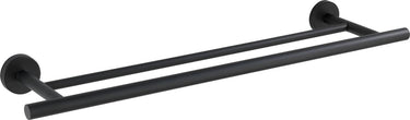 Wenko dubbele handdoekhouder bosio duo rvs zwart mat 60cm breed - handdoekrek - handdoekenrek - handdoekstang