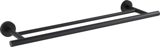 Wenko dubbele handdoekhouder bosio duo rvs zwart mat 60cm breed - handdoekrek - handdoekenrek - handdoekstang