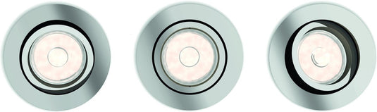 Philips led philips donegal inbouwspot - 3-lichts - chroom - rond