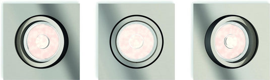 Philips led philips donegal - inbouwspot - 3 lichtpunten - mat chroom