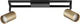 Brilliant salor - plafondlamp - gu10 2x5w - 350lm - 3000k - dimbaar - zwart goud