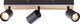 Brilliant jello wood - plafondspot - 3xgu10 - hout zwart
