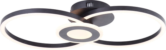 Brilliant bray - plafondlamp - led 24w - 3000k - zwart