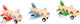Small foot - houten pull-back vliegtuig, per stuk
