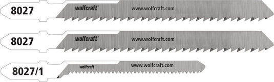 Wolfcraft - acryl decoupeerzaagbladen - decoupeerzaagblad fijne rechte en bochtsnede voor - hcs-bladen met t-schacht – speciaal voor acryl en acrylglas - 8027000