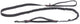 Beeztees parinca premium elastische looplijn - hondenriem - nylon - zwart - 180 cm x 20 mm