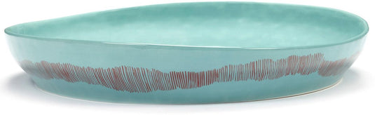 Serax - ottolenghi feast - serveerkom m - azurblauw rood - 36 ø