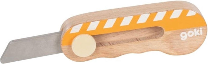 Load image into Gallery viewer, Goki werktuig: cuttermes 10x3,5x1,5cm, hout, 3+

