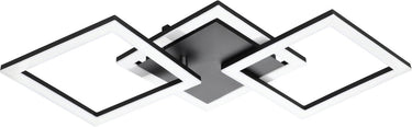 Eglo connect.z paranday-z smart plafondlamp - 65 cm - zwart wit - instelbaar wit licht - dimbaar - zigbee
