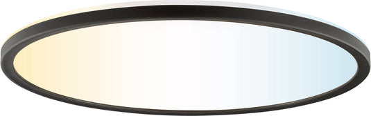 Brilliant avola - plafondlamp - ø 42 cm - led 22w - 3000lm - 2700k-6500k - cct - timer - nachtlicht - dimbaar - afstandsbediening - ip20 - zwart