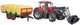Bruder 3198 case ih optum 3 cvx met voorlader, balenwagen