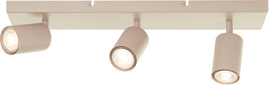 Brilliant jello - plafondlamp - led gu10 3x5w - 350lm - 3000k - dimbaar - champagne