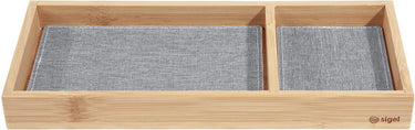 Sigel pennenbak - eye style - bamboe - 245x109x25mm - met inlay - si-sa205