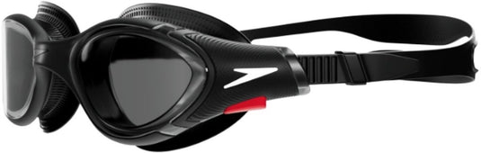 Speedo biofuse 2.0 zwembril - ergonomische duikbril volwassenen - anti condens uv-bescherming - professionele zwembril met drukknopsluiting - superzachte afdichting - zwart smoke