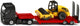 Siku 1760, man vrachtwagen met dieplader en wals, 1:87, metaal kunststof, veelkleurig, speelgoedset, ontkoppelbare dieplader, beweegbare wals