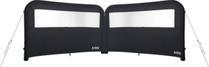 Abbey camp opblaasbaar windscherm 2 x - met pomp - grijs - 480 x 140 cm - koppelbaar