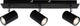 Briloner run - opbouwspot - plafondlamp met kantelbaar spots - plafondspot met gu10 - zwart