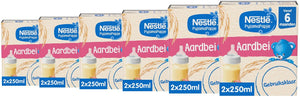 Nestlé pyjamapapje aardbei - baby pap gebruiksklaar 6m+ - 6 doosjes x 2x250ml