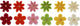 Creativ company cc vilten bloemen met strasstenen 30 mm 12 stuks