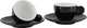 Gimex - solid line - espresso set - zwart wit - 85 ml - 2 stuks