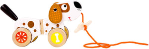 Small foot - houten trekfiguur hond