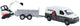 Kids globe die cast pull back vw transporter met minigraver