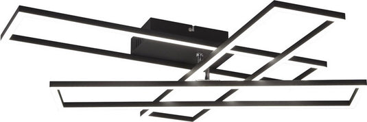 Rl live your light reality corso - plafondlamp - zwart mat - incl. 1x smd 36w