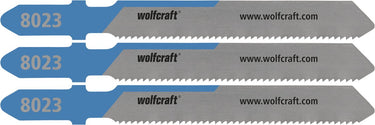 Wolfcraft - edelstaal decoupeerzaagbladen - tot 3mm dik - fijne snede - bim decoupeerzaagblad met t-schacht – voor inox - 8023000