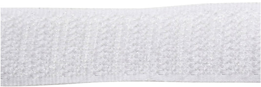 Creotime klitteband haak en lussluiting, b: 20 mm, wit, 5 m