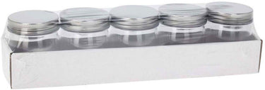 Koopman opbergpotjes speelgoed set met deksel multicolor 9x7cm 5 stuks.