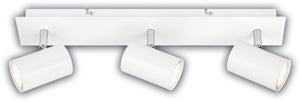 B.k.licht briloner isil a – opbouwspot – led plafondlamp – eek a lichtbron* – 50.000u – zwenkbaar spots – vervangbare lichtbron – wit – 45x8x12,3 cm
