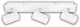B.k.licht briloner isil a – opbouwspot – led plafondlamp – eek a lichtbron* – 50.000u – zwenkbaar spots – vervangbare lichtbron – wit – 45x8x12,3 cm