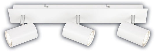 B.k.licht briloner isil a – opbouwspot – led plafondlamp – eek a lichtbron* – 50.000u – zwenkbaar spots – vervangbare lichtbron – wit – 45x8x12,3 cm