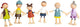 Small foot - houten poppenhuis familie buigbaar, 6st.
