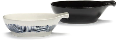Serax - ottolenghi feast - tapasschaal l - wit blauw - 13 ø - 4 stuks