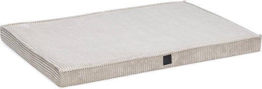 Designed by lotte benchkussen ribbed - hondenkussen - orthopedisch - ribbed stof - lichtgrijs - 108x69x8 cm