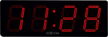 Nextime big d – wandklok tafelklok – 51.5 × 18 × 4.5 cm – plastic – rood