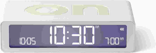 Lexon flip classic on off omkeerbare oplaadbare wekker - wit